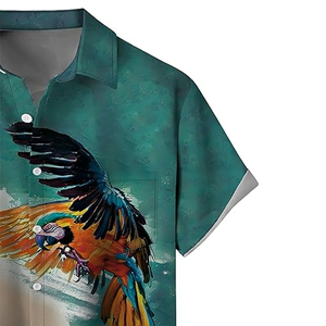 Chemise Hawaïenne Personnalisée à Motifs Floraux Sublimés pour Homme, Légère, 100% Polyester Coton Respirant Anti-Boulochage, Vêtement de Plage Estival - Product Image 3