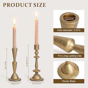 Best Selling Antique Style Cast Iron Candle Stand With Elegant Look For Home Decor And Dining <b>Table</b> Decoration Purpose - Product Image 6