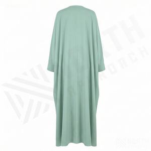 Nouvelle conception de vêtements islamiques simples, ensemble deux pièces Khimar Abaya avec hijab, robe de style musulman personnalisée en couleur, vente en gros pour femmes - Product Image 2