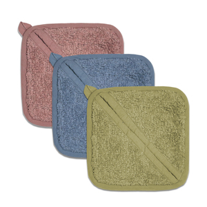 Maniques de cuisine en coton 100% couleur unie, super absorbantes, en tissu éponge, à prix compétitif en gros. - Product Image 6
