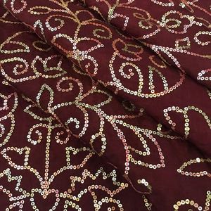Pearl Embroidered <b>Sequin</b> Net Fabric Luxury Double Layer Gauze Lace <b>Material</b> for Wedding Dress Evening Wear Apparel - Product Image 1
