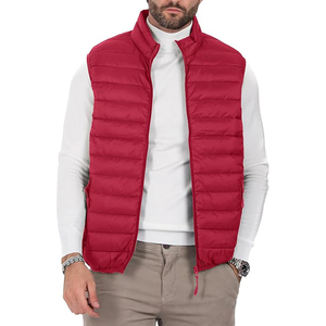 Lightweight Puffer Vest Classic Red Down <b>Padded</b> Sleeveless Jacket for Men Casual Quilted Gilet Body Warmer - Product Image 1