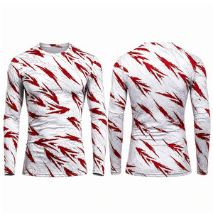 Camisetas de Compresión para Hombre, Tallas Grandes, Manga Larga, Elásticas en 4 Direcciones, Secado Rápido, Ecológicas, Spandex/Poliéster, Deportivas - Product Image 1