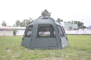เต็นท์ตกปลาและตั้งแคมป์กลางแจ้ง CAMPTOWN SUNSET 380 ทรงโดม สีเขียว มีหน้าต่างมุ้งลวด สำหรับ 6 คน เต็นท์ครอบครัวกางอัตโนมัติ ป้องกันรังสียูวี กันฝน - Product Image 2