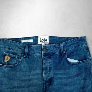 Jeans - Original - Denim pour homme - Coupe slim - Bleu délavé - Extensible - Surplus d'exportation - Product Image 3
