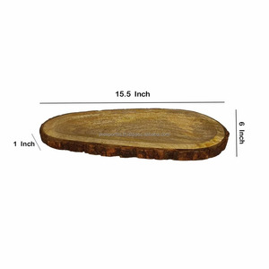 Nuevos platos modernos de madera para servir, platos largos y sostenibles para el hogar o la boda, diseño sólido para uso en restaurantes - Product Image 4