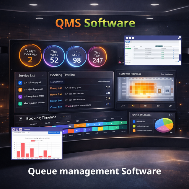 Software QMS System for Smart Service Flow Optimization | AT-QMS Queue Management - OEM Available