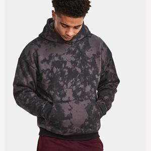 Acid Wash Hoodie Screen Print Venta al por mayor Vintage Oversized Custom Hombres Mujeres Sudadera con capucha desgastada completamente personalizada - Product Image 1