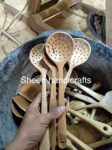 Juego de Servidores de Ensalada Ecológicos de Madera de Mango con Acabado Espejo Esmaltado para Bodas - Product Image 6