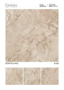 Azulejos de porcelana de 600x600 mm con acabado mate tallado, diseñados para pisos modernos que requieren suavidad visual y resistencia estructural. - Product Image 5
