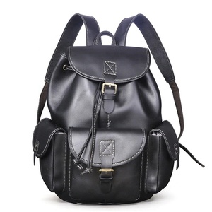 Mochila de viaje informal de cuero genuino suave para hombre, mochila de día, mochila de moda, bolsa para ordenador portátil para estudiantes de escuela universitaria, todas las estaciones - Product Image 2