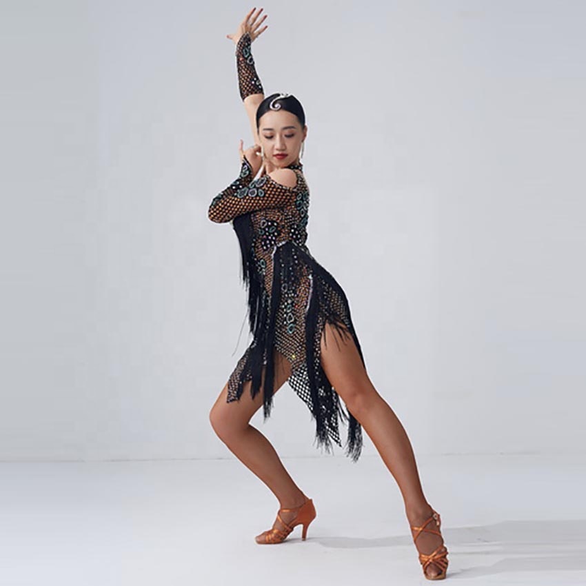 latin dance dresses Asymmetrical design Latin dance dress – Dance Life NYC