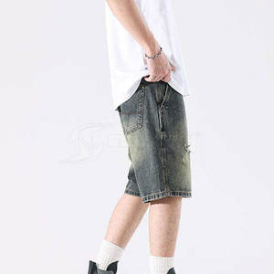 กางเกงขาสั้นผู้ชายคุณภาพสูง ลุคขาดๆ ซีดๆ สำหรับใส่ในชีวิตประจำวันช่วงฤดูร้อน - Product Image 3