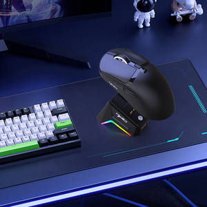 HXSJ T10 nuovo arrivo <span class=keywords><strong>Mouse</strong></span> da Gaming Wireless 3D stile 6 pulsanti <span class=keywords><strong>Mouse</strong></span> ottico a destra Design leggero Dock di ricarica per Laptop - Product Image 5