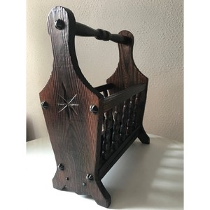 ชั้นวางนิตยสารไม้จ๊อดปูร์งานฝีมือสไตล์เรสติก - ราคาขายส่ง B2B - Product Image 2