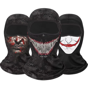 Cagoule unisexe à motif numérique d'horreur pour fête, taille adulte 56-58CM, respirante - Product Image 1