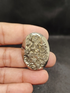 Pierre précieuse Pyrite Druzy de qualité supérieure, prix de gros, magnifique pierre brute, cabochon Druzy de haute qualité pour la fabrication de bijoux - Product Image 4