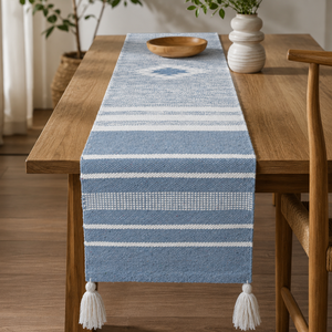 Customised Moroccan Style Multicolour Weaved Natural Cotton <b>Table</b> <b>Runner</b> Unique Design for Home Decor - Product Image 2