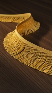 4 POUCES - Bordure décorative en franges métalliques pour rideaux, tapisserie, meubles - Product Image 4