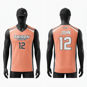 Unisex <b>Volleyball</b> Jersey 240 GSM Breathable Anti-Bacterial Polyester Fabric Blue Black Side Panel Design Short Sleeve Heat - Product Image 4
