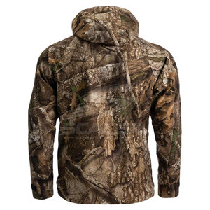 Chaqueta de Caza Ligera de Lona para Hombre, Diseño con Capucha y Cierre Frontal Completo, Bolsillos Laterales, Ajustable y Transpirable para Exteriores - Product Image 2