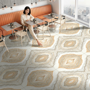 Vente en gros 600x1200mm Carreaux de sol en porcelaine émaillée blanche 60x120cm Mosaïque Design 24x48in Stock de céramique pour l'exportation en Inde - Product Image 3