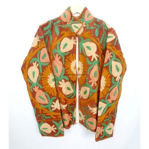 Chaqueta Cotrise Elegante Bordada al por Mayor, Abrigo Regular de Otoño/Invierno con Patrones Tradicionales, Forro de Algodón Transpirable, a la Moda - Product Image 1