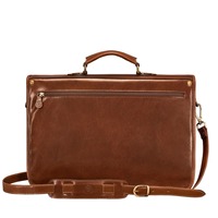 Porte-documents d'avocat de luxe en cuir véritable fait main avec serrure à combinaison sécurisée pour documents et ordinateur portable – Vente en gros et personnalisation