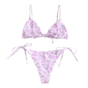 Conjunto de Bikini Sublimado Moderno y Popular para Mujer con Colores/Tallas Personalizadas, Traje de Baño Sublimado con Servicio Personalizado OEM - Product Image 1