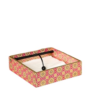 Caja de pañuelos de esmalte impreso decorativo Soporte rectangular hecho a mano para hotel, oficina y estilo interior - Product Image 2