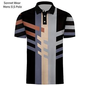 Camiseta Polo de Manga Corta para Hombre con Estampado Gráfico a Rayas - Product Image 6