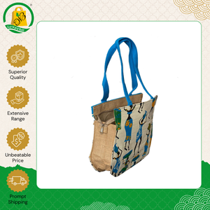 Vente en gros de sacs fourre-tout en jute personnalisés de haute qualité, imprimés, écologiques, fabriqués en Inde, sacs en jute promotionnels - Product Image 6