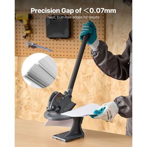 Solid Steel Frame Throatless Benchtop Sheet Metal Shear Manual Hand <b>Cutter</b> Multiple Purpose Shearing Machine with <b>Mounting</b> T - Product Image 4