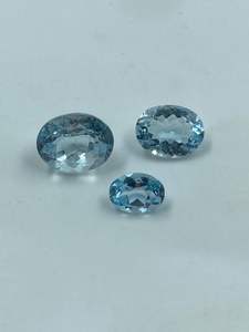 Piedra Preciosa de Aguamarina Natural de Alta Calidad, Corte Ovalado, 3 Piezas, 5.40 Quilates, para Fabricación de Joyería y Anillos - Product Image 5