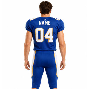 Uniforme de football américain de haute qualité avec logo personnalisé, vêtements de sport professionnels à manches courtes, respirants et anti-transpiration, en vente - Product Image 5