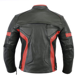 <b>Motorbike</b> Leather Jacket Men Biker Jacket with Armored Protective <b>Motorbike</b> Racing Rider's Genuine Leather Men's Jackets - Product Image 4