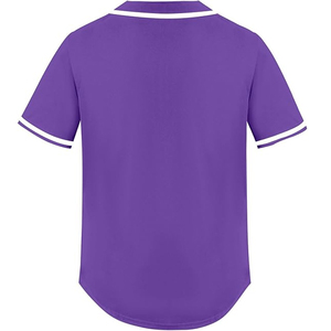 Low MOQ Custom Logo Men Baseball Jersey for Adult Unisex Plus Size Breathable Short Sleeve High Quality Team Wear 100% Organic - Product Image 2