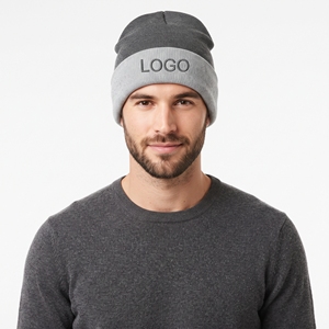 Bonnet personnalisé bicolore chaud unisexe, épais, double couche, tricoté, pour l'hiver, doux, à blocs de couleur, pour temps froid - Product Image 5