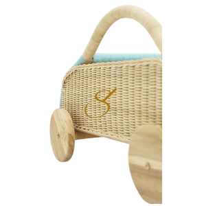 รถของเล่นหวายธรรมชาติ Tiny Explorer สำหรับเด็ก เสริมสร้างจินตนาการและการตกแต่งห้อง - Product Image 5
