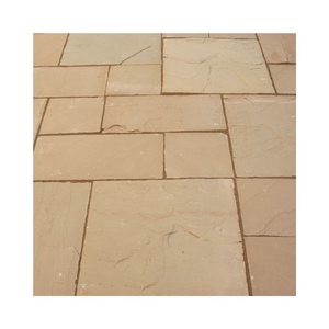 Pierre de mur en grès beige Dholpur de taille personnalisée pour l'extérieur, idéale pour la décoration de jardins, de paysages et de villas. - Product Image 3