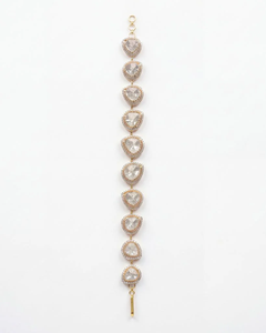 Pulsera de Diamantes Polki en Tono Marfil, Elegante Pulsera de Diamantes de Estilo Polki de Inspiración Tradicional con Detalles en Tono Marfil Suave - Product Image 1