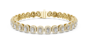 Classic Channel-<b>Set</b> Round Diamond Hinged <b>Bangle</b> - Product Image 2