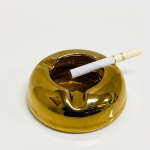 Cendrier en laiton martelé, vintage, en métal doré, pour cigarettes et cigares, pour la maison, le bureau, l'hôtel, accessoires décoratifs pour fumeurs - Product Image 3