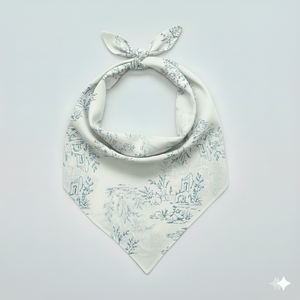 Couvre-cheveux carré en tissu Mulmul doux imprimé floral rustique fait main, mode féminine contemporaine - Product Image 1