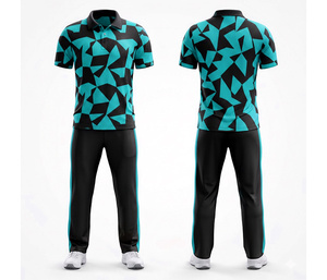 Ensemble de maillot et pantalon de cricket sur mesure, imprimé par sublimation |   Vêtements de cricket pour hommes, femmes et jeunes, polo et pantalon, ensemble complet pour équipe O - Product Image 3