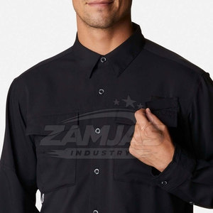 Casual Wear Latest Design Customized Colors <b>Cargo</b> Men's Shirts 100% Cotton Knitted Breathable High Quality Eco-Friendly Shirts - Product Image 4