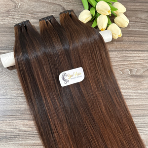 2024 Best-Seller 100% Real Remy Virgin Extensions de Cheveux Humains Naturel Droit SDD Trame Doux Lâche Vague Profonde Mixte # 1B Brun Chaud - Product Image 5