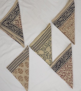 Lot de bandanas en coton imprimés à la main, style bohème ethnique, teints à la main effet soleil, 100 % coton, respectueux de l'environnement - Product Image 3