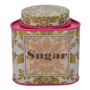 Boîte à sucre en fer, boîte de rangement pour la vaisselle avec couvercle pour le thé, le café, l'organisation de la cuisine, non toxique et préservant la fraîcheur - Product Image 1