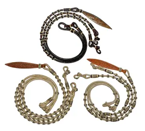 Rienda romana occidental de cuero trenzado a mano Premium para caballos Producto de caballo de alta calidad - Product Image 2